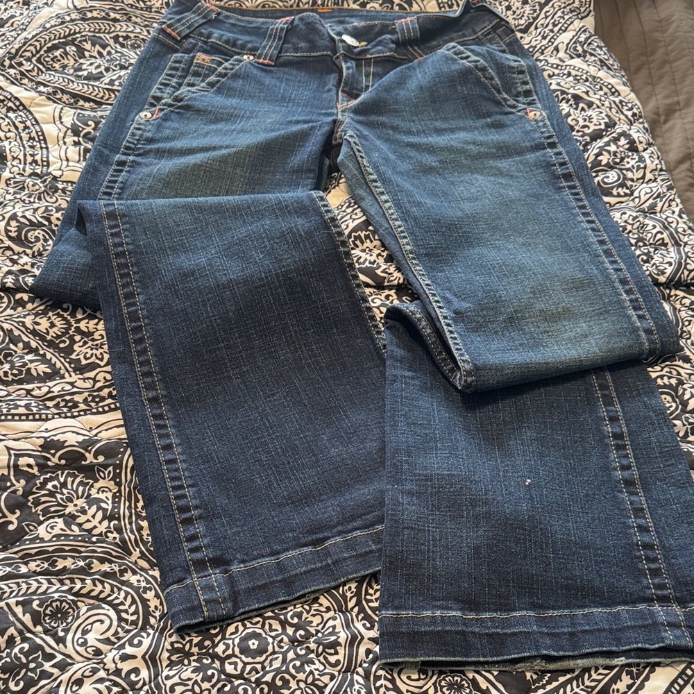 True Religion Dark Blue Flare Jeans- Vintage Emma 32x32